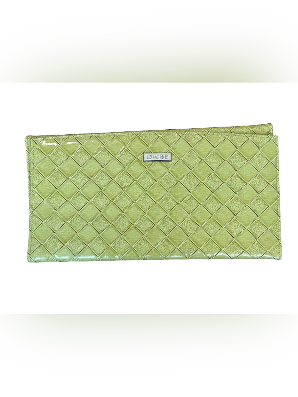 NWT Miche Cameryn Green Woven Patent Purse Shell Cover